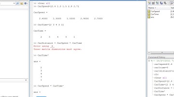 be   Matlab Essential Skills   Sect 30   Multiplying and Dividing Vectors Element by Element