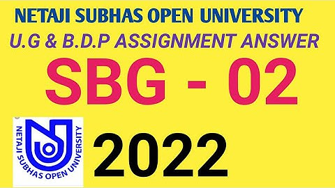 nsou//b.d.p//assignment  m.c.q answer//sbg paper 02