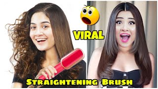 I Tried *Viral* Hair Straightening Comb from Meesho ? 5 Min Straight Hair ? *it worked*