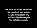 Rush-Lessons (Lyrics)