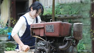Genius Girl Repaired The Broken Old Diesel Engine And Made It More Powerful Than Before!|Linguoer