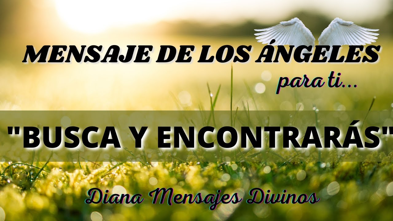 "BUSCA Y ENCONTRARÁS" Mensaje de los ÁNGELES para ti hoy 💗 Diana ...
