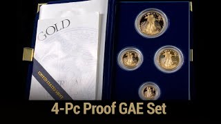 4 Piece Proof Gold American Eagle Set