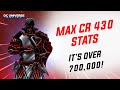 Dcuo max cr430 stats