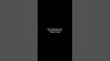 How to add a Quran verse to your lock screen (iphone)