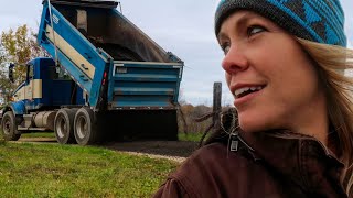 Crushed Asphalt: Why It WORKS!  Raking and Grading Our Farm Road!