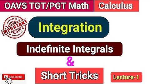 🔴 Integration Introduction | Indefinite Integrals Calculus TGT/PGT MATH Short Tricks