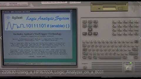 Using the HP16702A Logic Analyzer with the 8031/8051 Microcontroller to Reverse Engineer its Code