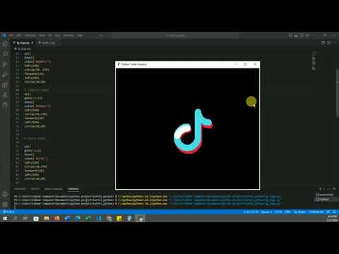 how to create tiktok logo in 5 min using python #logo #tiktok #python