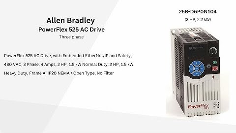 Rockwell Automation PowerFlex 525 AC Drive Three Phase 25B-D6P0N104, 25B-D010N104, 25B-D013N104