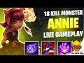 18 KILL MONSTER ANNIE PERFORMANCE! - Wild Rift HellsDevil Plus Gameplay