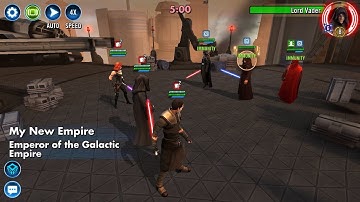 EP Starkiller (Omicrons/AP Datacron) vs Lord Vader |3v3 Grand Arena SWGOH|