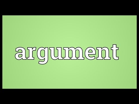 Argument Meaning