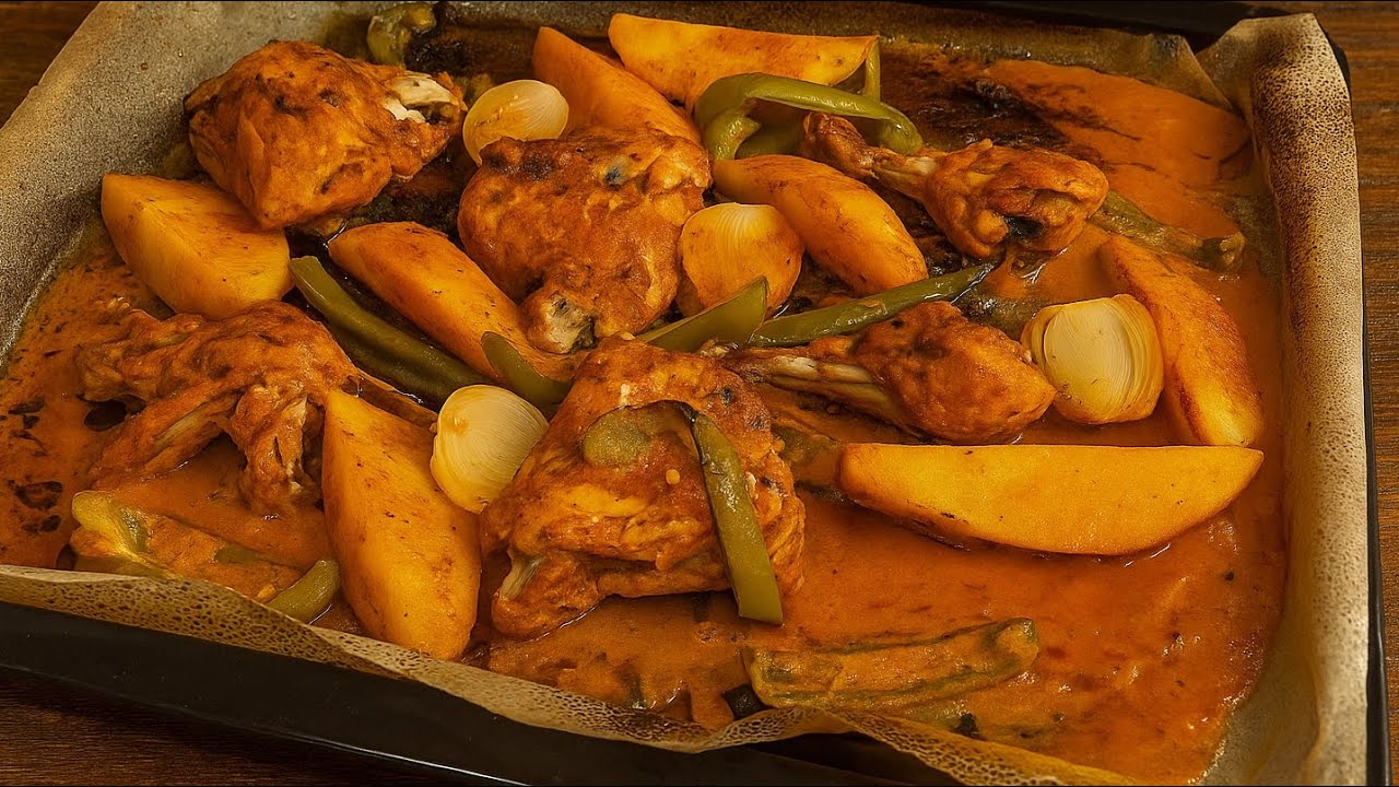 مرغ داشی خوشمزه و لذیذ در وقت کم oven chicken - YouTube