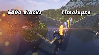 Minecraft 5000 Blocks Long Optical Roller Coaster Timelapse