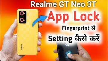 Realme gt neo 3t app lock setting | Realme GT Neo 3T mein app lock Kaise set Karen