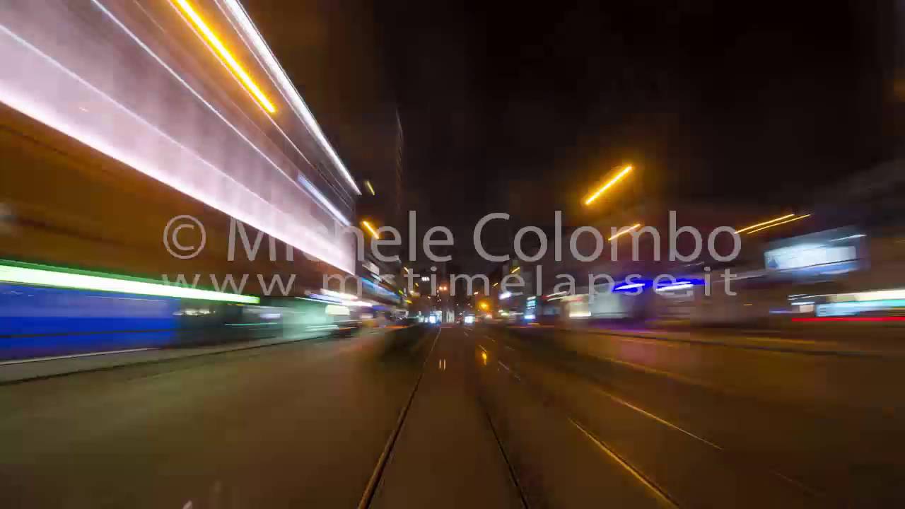 0055 - time lapse - Munich in motion blur from a tram - 4K