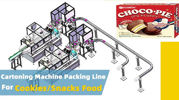 Automatic Cookies Cartoning Machine Packing Line