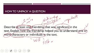 Unpacking Essay Questions  Level 1 Visual