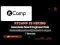 rtCamp Hiring Associate React Engineer | 12 LPA CTC | Remote Job | 2025–2026 Batch Eligible