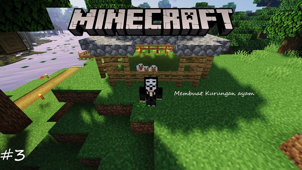 Membuat Kandang Ayam - Minecraft Survival Indonesia #3 