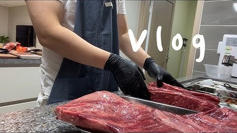 [daily Vlog] 집들이준비/ 채끝살수비드 / 샹그리아만들기/ 코스트코 고기/ 수비드