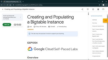 Creating and Populating a Bigtable Instance | #qwiklabs | #GSP1054 #CLI