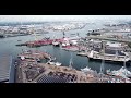 4kport of rotterdam by drone 