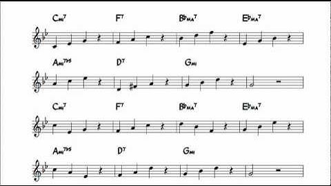 Jazz improvisation exercises for Autumn Leaves