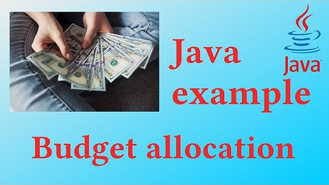 Budget allocation - Java example
