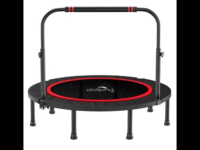 Dolphy Foldable Trampoline Mini Rebounder with Handrail, Exercise for Kids  Adults DCTL0014 