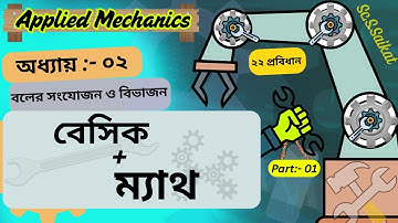 ডিপ্লোমা,Applied Mechanics,অধ্যায়:-০২, বলের সংযোজন ও বিভাজন,🎯 বেসিক ও ম্যাথ করার নিয়ম(২২ প্রবিধান)