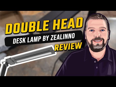 Zealinno Double Head LED Desk Lamp Review & Demo