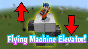 Minecraft Bedrock 2-way Flying Machine Elevator