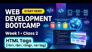 Web Development Bootcamp | Week-1 | Class-2 | HTML Basics | Tags | Attributes | Elements
