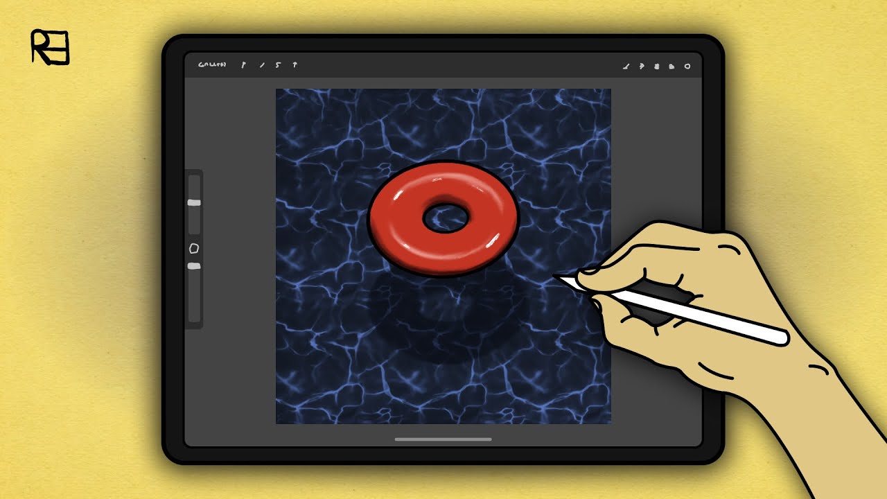 Realistic Water Texture in Seconds, Procreate 2021 Tutorial | Art Sprint