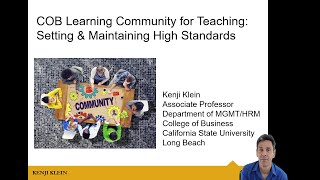 COB Learning Community for Teaching 7: Setting High Standards - No Opt Out