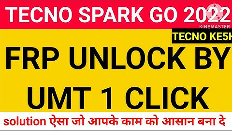 tecno spark go 2022 frp unlock by umt 1 click.    tecno kg5h frp remove umt @rajumaurya5515