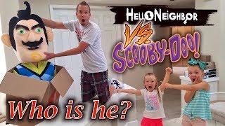 Hello Neighbor in Real Life vs Scooby Doo!!! Mystery Inc Toy Scavenger Hunt with Baldi!!!