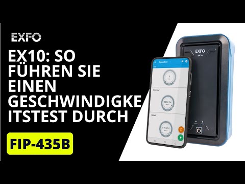 EXFO EX10: So führen Sie einen Geschwindigkeitstest durch