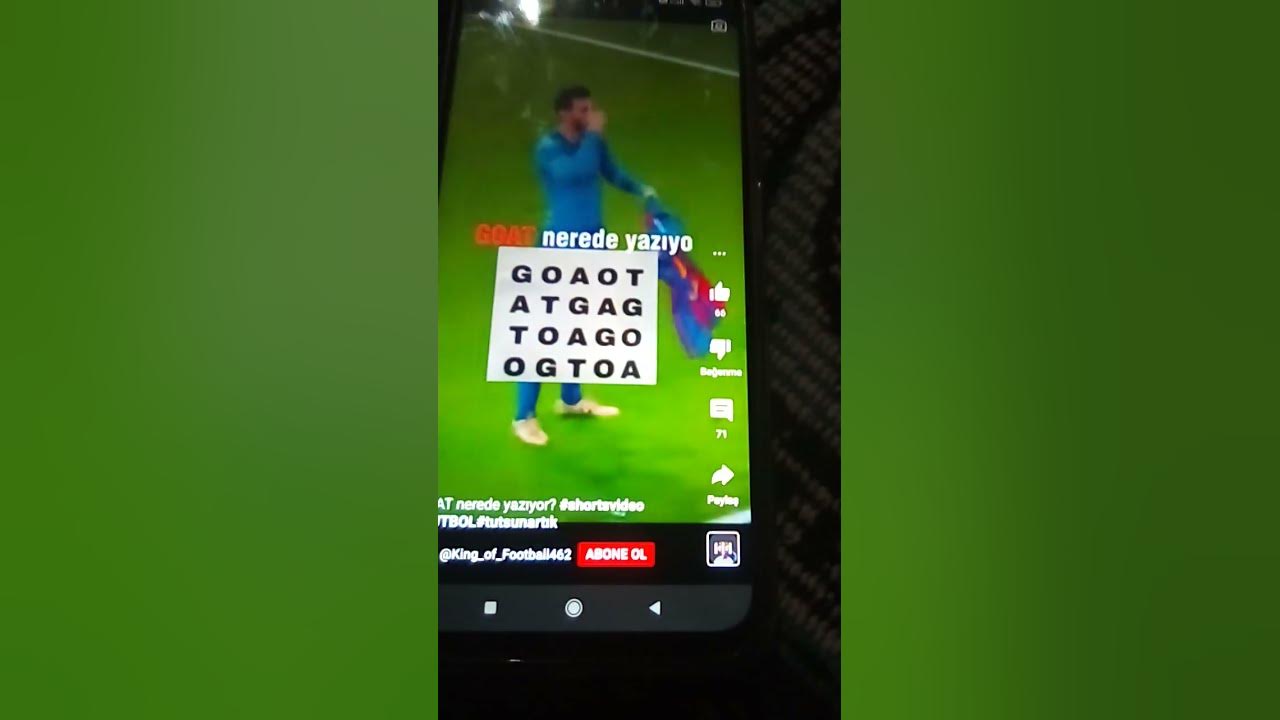 nerede goat yazıyor!  YouTube