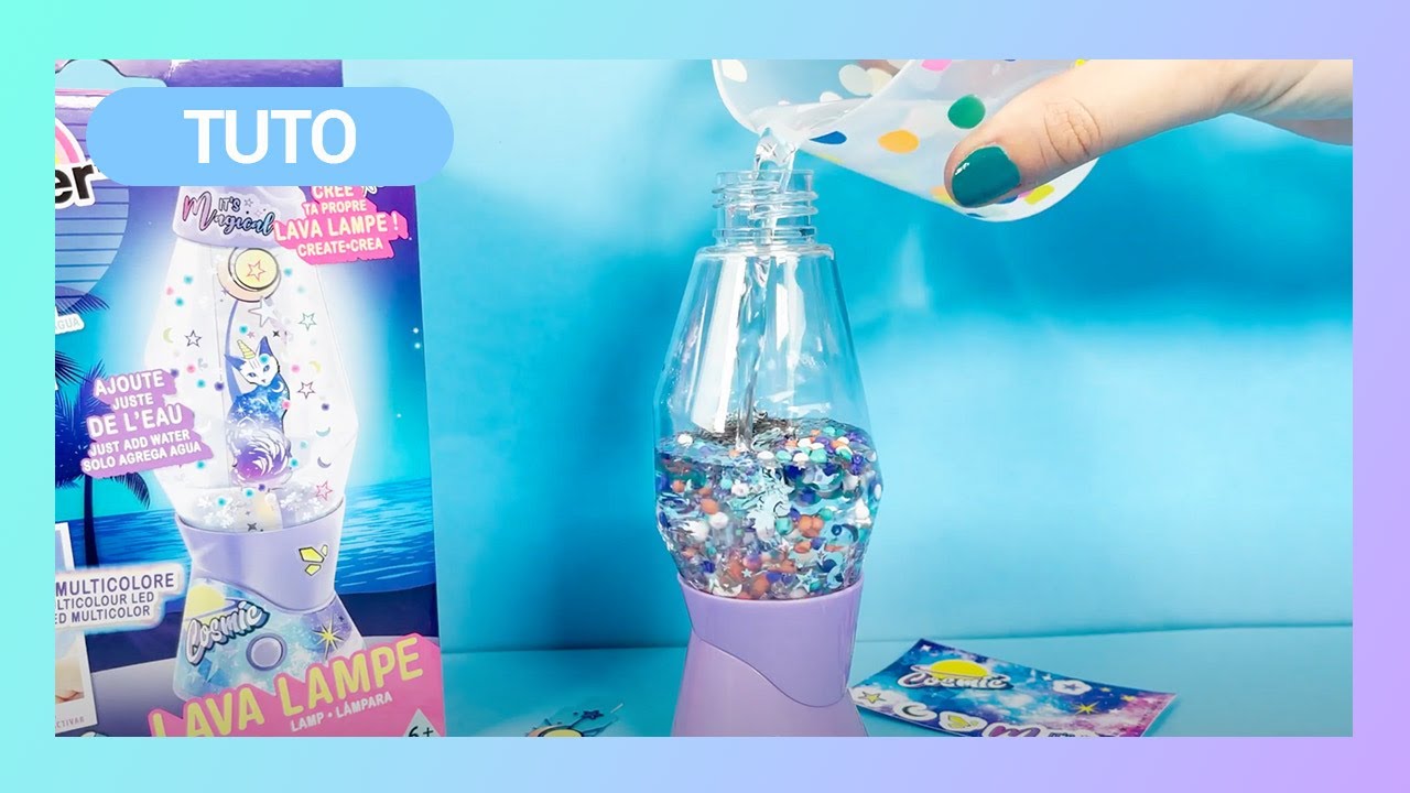 Canal Toys Mini Lava Lampe DIY – Paillettes Et Perles, LED Multicolore, Veilleuse – Dès 6 Ans