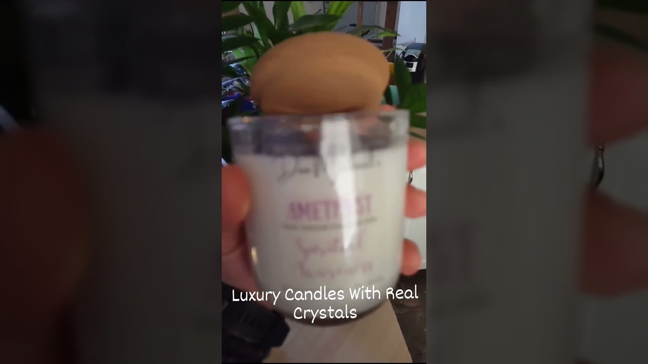 Real Amethyst Crystals a Wooden Wick and Premium Fragrance/Essential Oils. adlı videoyu YouTube'da izle Real Amethyst Crystals a Wooden Wick and Premium Fragrance/Essential Oils. adlı videoyu YouTube'da izle
