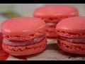 Raspberry Macarons Recipe Demonstration - Joyofbaking.com