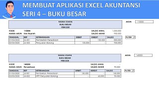 MEMBUAT APLIKASI EXCEL AKUNTANSI SECARA DETAIL SERI 4 - BUKU BESAR