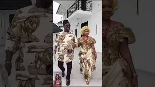 Nigerian Business Man,Obi Cubana & his wife stepped out in lovely matching outfits on her birthday.