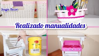 Realizamos manualidades para organizar el cuarto taller.