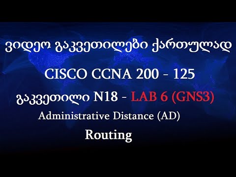CCNA ქართულად! (N18 გაკვეთილი) - LAB 6 - AD (Administrative Distance)