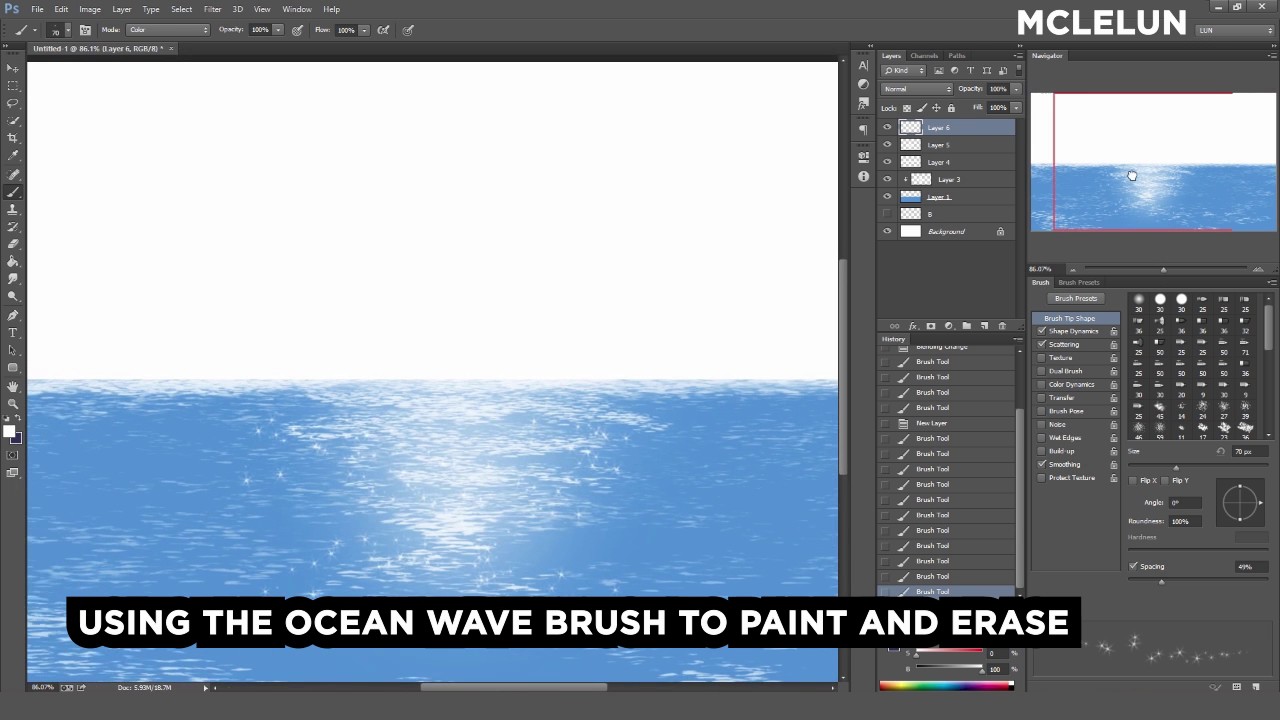Creating Ocean Wave Photoshop Brush