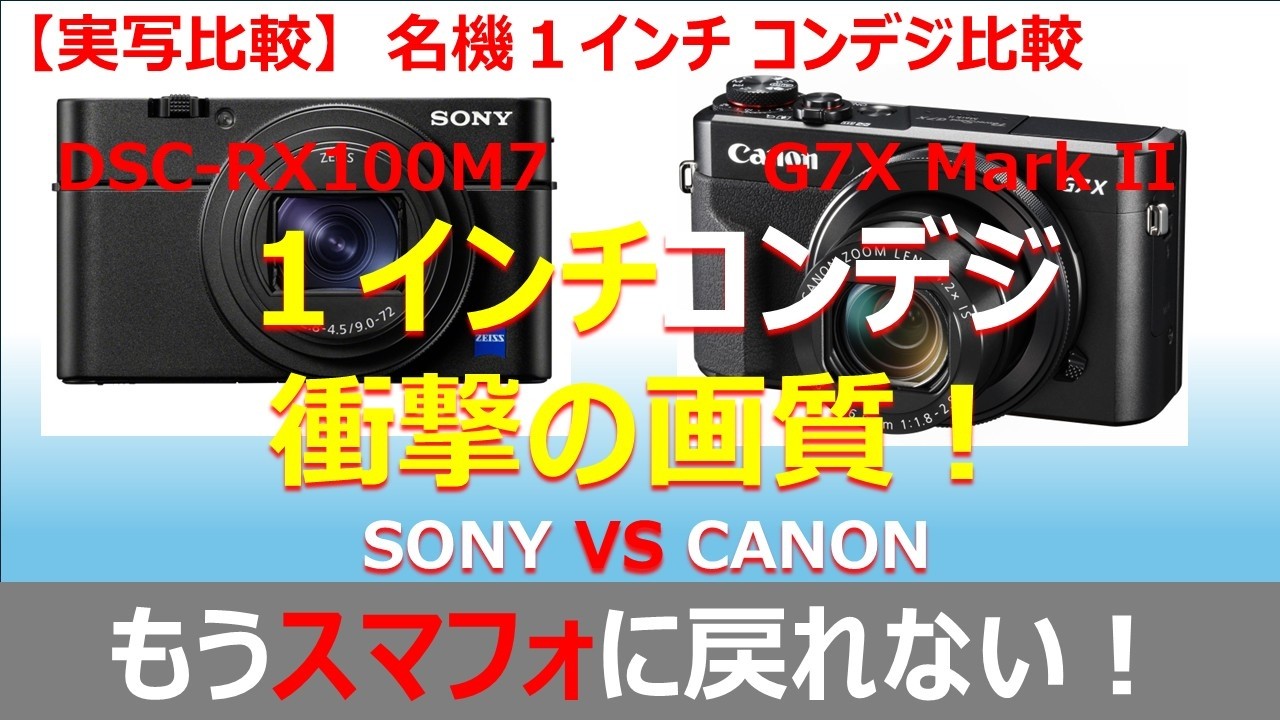 実写】1インチコンデジ衝撃の画質！ SONY CANON 名機でコンデジの良さ